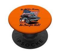 Divertente, troppo caldo per il paradiso, troppo bello per l'inferno, design a forma di muscle car PopSockets PopGrip Adesivo
