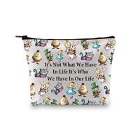 Divertente trousse ispirata ai cartoni animati con scritta "It's Not What We Have in Life It's Who We Have in Our Life", Non è quello che abbiamo nella vita-principessa