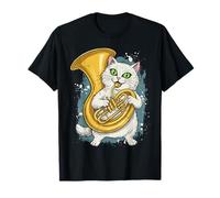 Divertente Tuba Cat Music Lover Cute Band Geek Maglietta