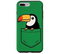 Divertente tucano tascabile carino tucano tropicale amante degli uccelli arte Custodia per iPhone 7 Plus/8 Plus