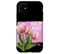 Divertente tulipano Puff Flower per gli amanti dei fiori selvatici e dei semi Custodia per iPhone 11