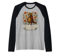 Divertente TWAS The Carbs M' Lord Raccoon Cottagecore Sarcasmo Maglia con Maniche Raglan