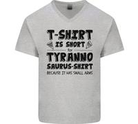 Divertente Tyrannosaurus Rex Dinosauro T-Rex Maglietta In Cotone A V Per Uomo