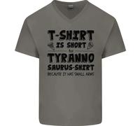 Divertente Tyrannosaurus Rex Dinosauro T-Rex Maglietta In Cotone A V Per Uomo