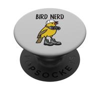 Divertente uccello Nerd Guardare Binocolo Natura Escursionismo Arte PopSockets PopGrip Adesivo