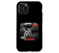 Divertente UFO Cat News Shirt Alien Abduction Ultime notizie Custodia per iPhone 11 Pro