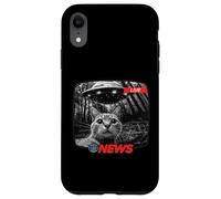Divertente UFO Cat News Shirt Alien Abduction Ultime notizie Custodia per iPhone XR