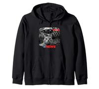 Divertente UFO Cat News Shirt Alien Abduction Ultime notizie Felpa con Cappuccio