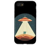 Divertente UFO e Cat Comedy per gli amanti degli alieni Custodia per iPhone SE (2020) / 7 / 8
