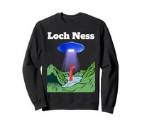 Divertente UFO Loch Ness Disco Volante Monster Nessie Scozia Felpa