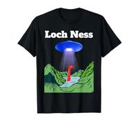 Divertente UFO Loch Ness Disco Volante Monster Nessie Scozia Maglietta