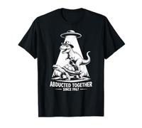 Divertente UFO Tartaruga Dinosauro Rapimento Alieno Maglietta