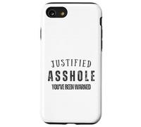 Divertente umorismo adulto giustificato stronzo sei stato avvertito Custodia per iPhone SE (2020) / 7/8