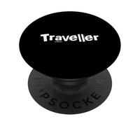 Divertente umorismo divertente per persone divertente viaggio di una parola viaggiatore PopSockets PopGrip Adesivo