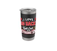 Divertente umorismo per la giornata della partita di calcio di I Love Big Sacks Bicchiere termico in acciaio inox doppia parete