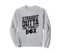 Divertente umorismo sulla pista di pattinaggio di hockey Straight Outta the Penalty Box Felpa