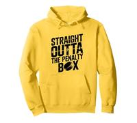 Divertente umorismo sulla pista di pattinaggio di hockey Straight Outta the Penalty Box Felpa con Cappuccio