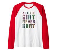 Divertente, Un po' di sporcizia Che Non Fa mai Male, Corsa nel Fango, per Ragazza, Fuoristrada Maglia con Maniche Raglan