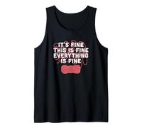 Divertente Uncinetto It's Fine I'm Fine Everything Is Fine Canotta