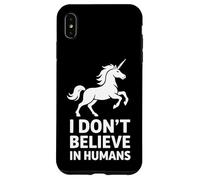 Divertente unicorno I don't believe in humans Custodia per iPhone XS Max