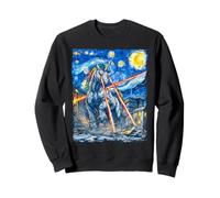 Divertente Unicorno Kaiju Monster Starry Night Van Gogh Dipinto Felpa