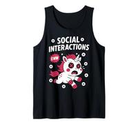Divertente unicorno socialmente imbarazzante, carino introverso, timido Kawaii Canotta