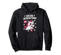 Divertente unicorno socialmente imbarazzante, carino introverso, timido Kawaii Felpa con Cappuccio