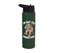 Divertente uomo delle caverne Vecchia Età scherzi per gli uomini Padri Papà Stainless Steel Insulated Water Bottle
