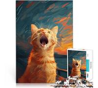 Divertente urlo di gatto in stile Puzzle da 1000 pezzi per adulti Giocattoli educativi per l'apprendimento Giochi per famiglie Ottimi regali e giocattoli 38x26cm