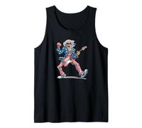 Divertente US Sam con Chitarra elettrica per Gli Amanti del Rock Americano Canotta