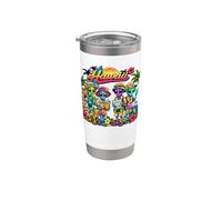 Divertente vacanza aliena hawaiana, Hawaii Bicchiere termico in acciaio inox doppia parete