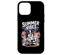Divertente Vacanza Estiva Del Cane Da Spiaggia Border Collie Custodia per iPhone 12 mini