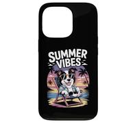 Divertente Vacanza Estiva Del Cane Da Spiaggia Border Collie Custodia per iPhone 13 Pro
