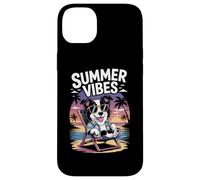 Divertente Vacanza Estiva Del Cane Da Spiaggia Border Collie Custodia per iPhone 14 Plus
