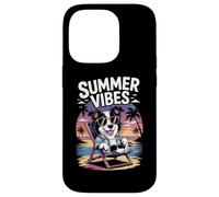 Divertente Vacanza Estiva Del Cane Da Spiaggia Border Collie Custodia per iPhone 14 Pro