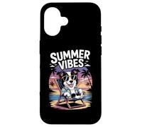Divertente Vacanza Estiva Del Cane Da Spiaggia Border Collie Custodia per iPhone 16
