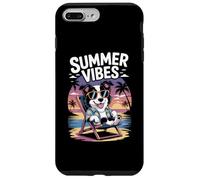 Divertente Vacanza Estiva Del Cane Da Spiaggia Border Collie Custodia per iPhone 7 Plus/8 Plus