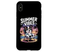 Divertente Vacanza Estiva Del Cane Da Spiaggia Border Collie Custodia per iPhone XS Max