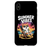 Divertente Vacanza Estiva Del Cane Shiba Inu Sulla Spiaggia Custodia per iPhone XS Max