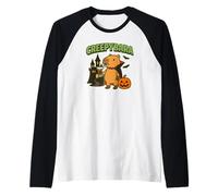 Divertente Vampiro Capybara Halloween Spooky Cute Animal Maglia con Maniche Raglan