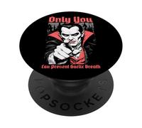Divertente vampiro prevenire aglio alito Dracula Halloween Horror PopSockets PopGrip Adesivo