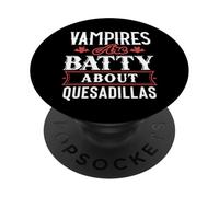 Divertente Vampiro Quesadilla Messicano Cibo Amante Halloween PopSockets PopGrip Adesivo