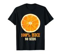 Divertente vasectomia 100% Succo Senza Semi retrò Frutta Arancione Gioco di Parole Maglietta con Stampa Grafica Economica
