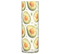 Divertente vaso cilindrico a forma di avocado, in plastica, 30 cm, moderno, trasparente, alto, per tavolo da pranzo, libreria, decorazione per biblioteca