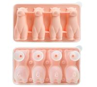 Divertente vassoio per il ghiaccio a forma di alpaca con coperchio e silicone divertente a forma di alpaca, progettato per un uso duraturo con una corretta durata e un funzionamento costante (rosa)