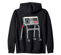 Divertente Vecchio Gioco Gamer Retro 80s 90s Videogioco Vecchio Gamer Felpa con Cappuccio