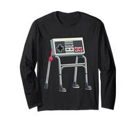 Divertente Vecchio Gioco Gamer Retro 80s 90s Videogioco Vecchio Gamer Maglia a Manica