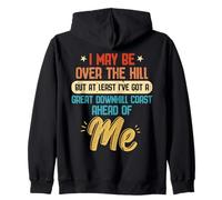 Divertente Vecchio Over Hill Downhill Coast pensionato Quote Pensione Felpa con Cappuccio