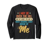 Divertente Vecchio Over Hill Downhill Coast pensionato Quote Pensione Maglia a Manica