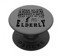 Divertente Vecchio Uomo Fidanzato Marito è più vecchio PopSockets PopGrip Adesivo